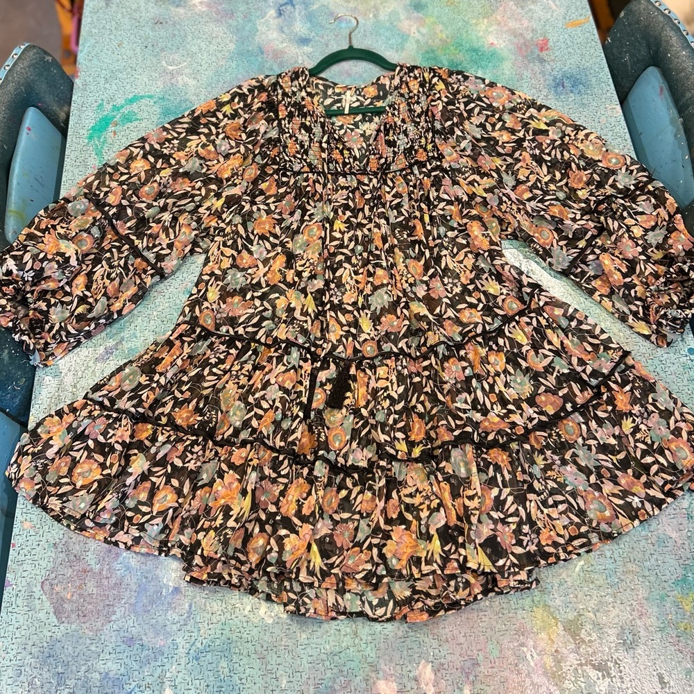 Metallic & Floral FP Dress